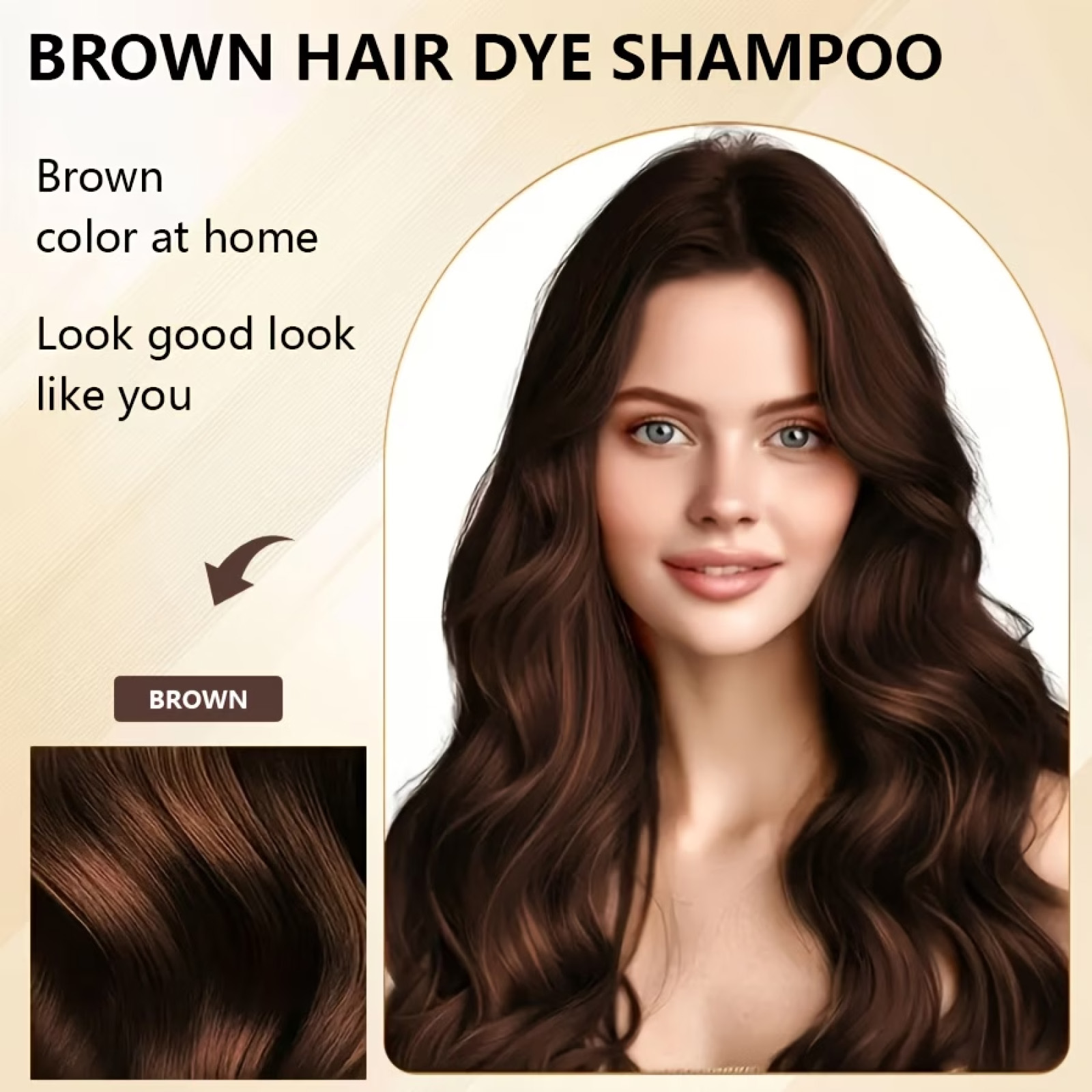 Brown Hair Dye Shampoo 100ml C - Hair Spray Color 评论和价格