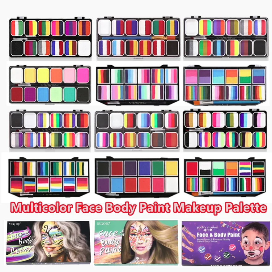 Multicolor Body Face Painting  - Cosplay Prop Paint 评论和价格