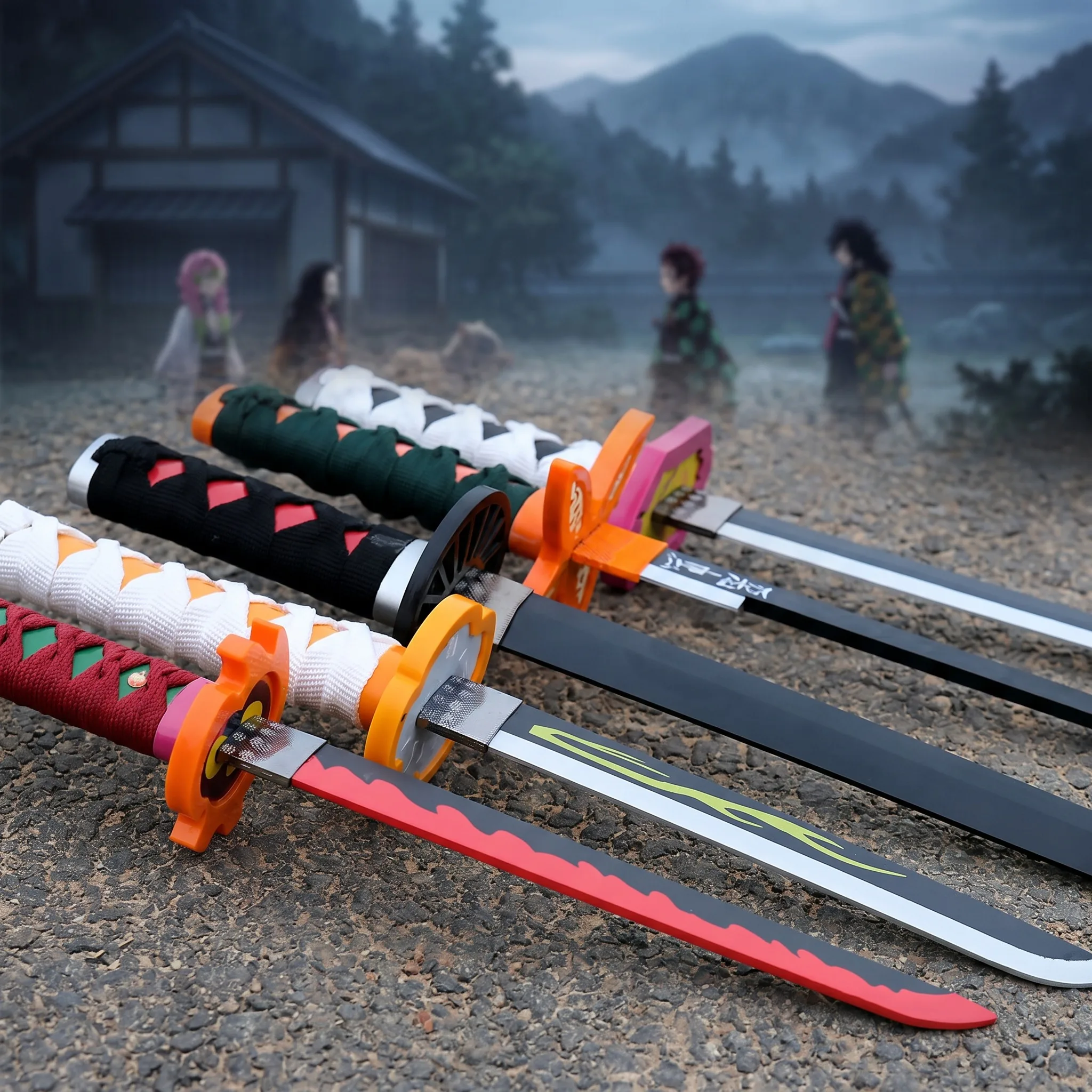 72 104cm Demon Slayer Katana T - Cosplay Prop Dagger 评论和价格